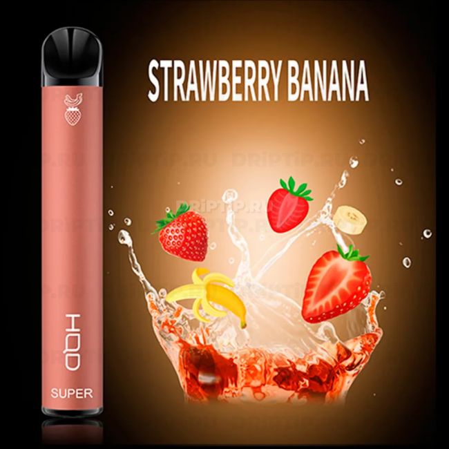 Одноразовая электронная сигарета HQD Super - Клубника Банан Одноразовая электронная сигарета HQD Super - Клубника Банан