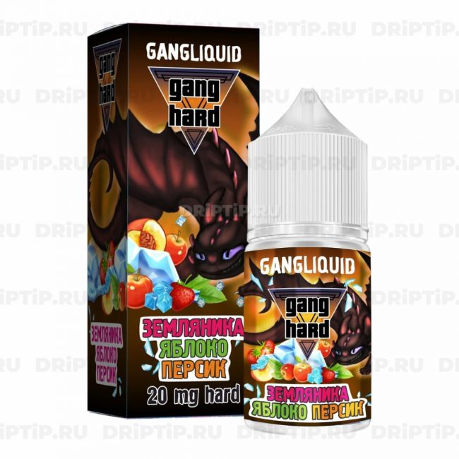 Жидкость Gang Hard Salt - Земляника Яблоко Персик Жидкость Gang Hard Salt - Земляника Яблоко Персик
