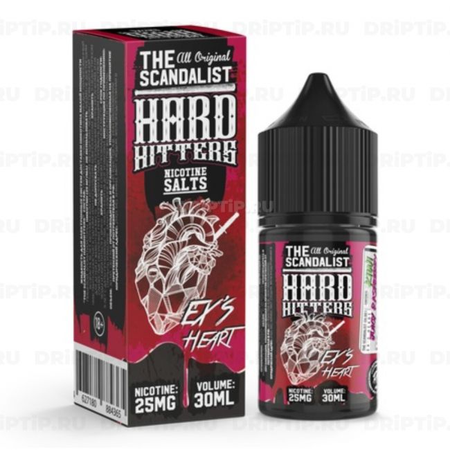 Жидкость The Scandalist Hard Hitters Salt - Ex's Heart Жидкость The Scandalist Hard Hitters Salt - Ex's Heart