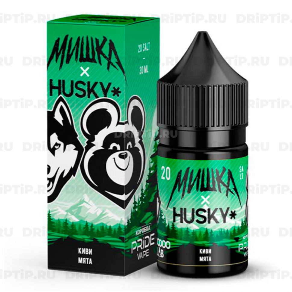 Жидкость МИШКА х HUSKY Salt - Киви Мята