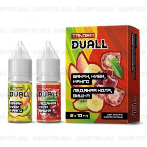 Duall Tandem Salt - Банан Киви Манго и Ледяная Кола Вишня Duall Tandem Salt - Банан Киви Манго и Ледяная Кола Вишня