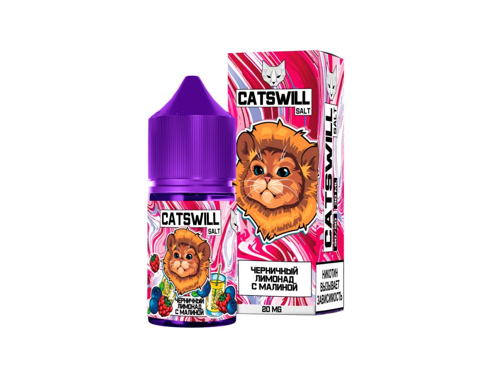 Жидкость Catswill Salt - Черничный Лимонад с Малиной
