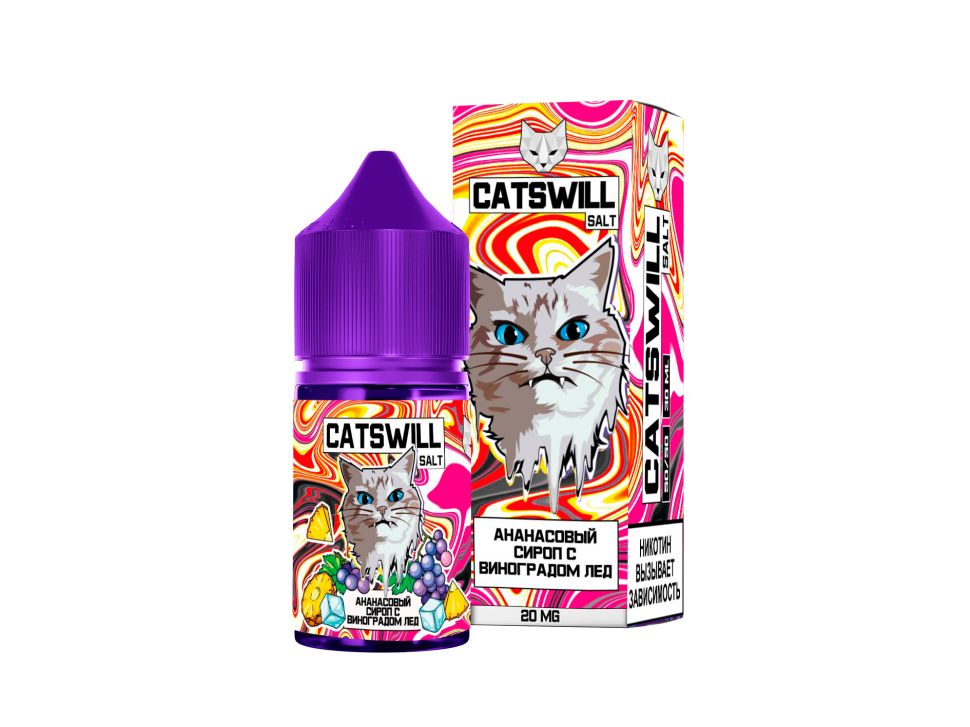 Жидкость Catswill Salt - Ананасовый Сироп с Виноградом
