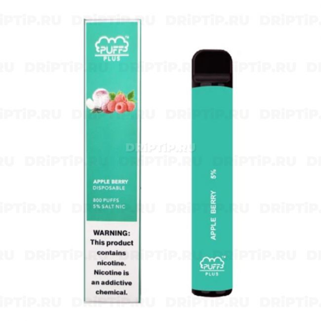 Одноразовая электронная сигарета Puff Bar Plus - Яблоко Малина Одноразовая электронная сигарета Puff Bar Plus - Яблоко Малина