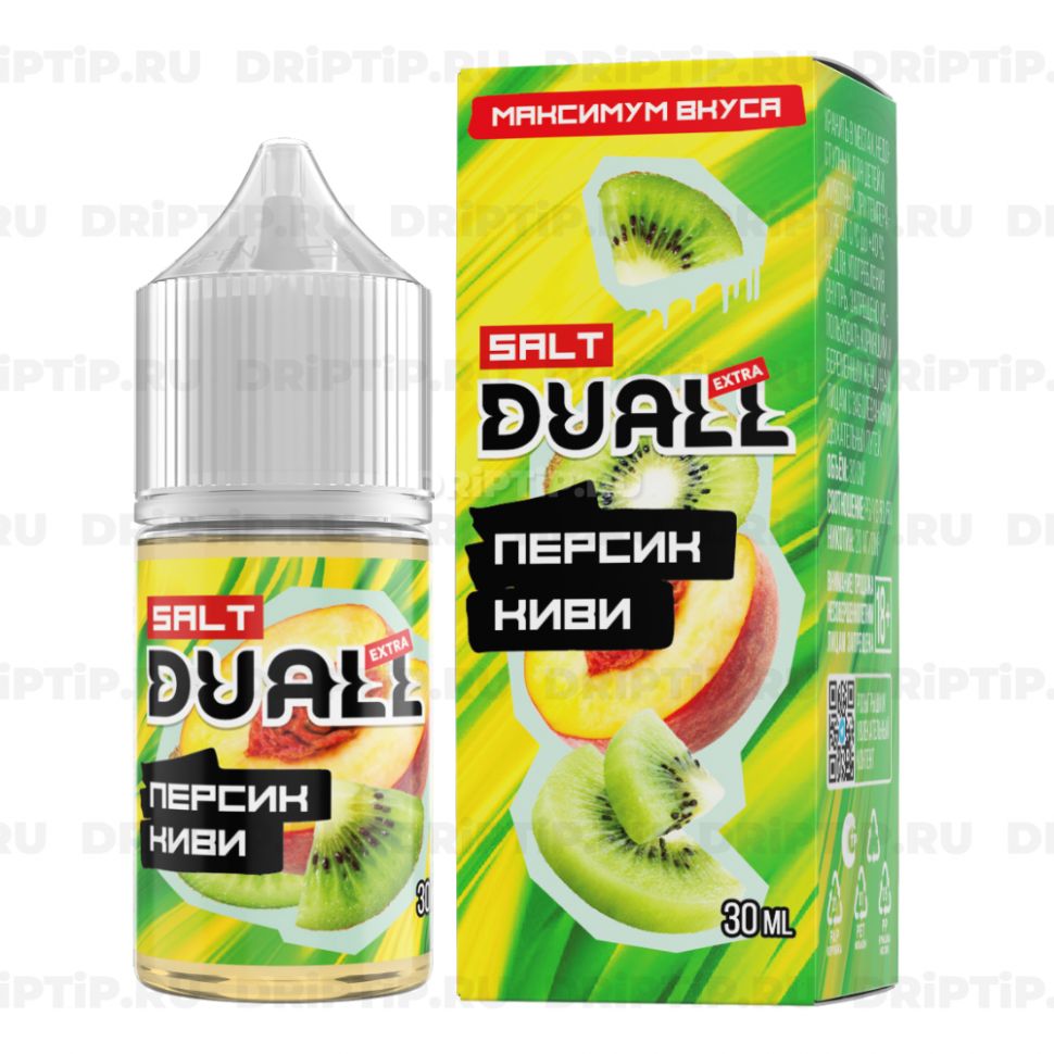 Жидкость Duall Salt Extra - Персик Киви