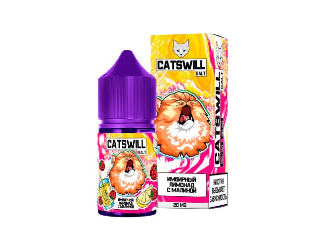 Жидкость Catswill Salt - Имбирный Лимонад с Малиной Жидкость Catswill Salt - Имбирный Лимонад с Малиной