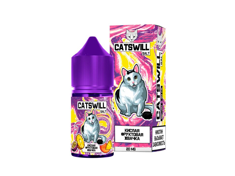Жидкость Catswill Salt - Кислая Фруктовая Жвачка