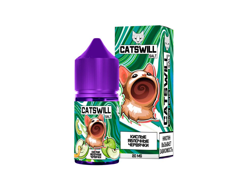 Жидкость Catswill Salt - Кислые Яблочные Червячки
