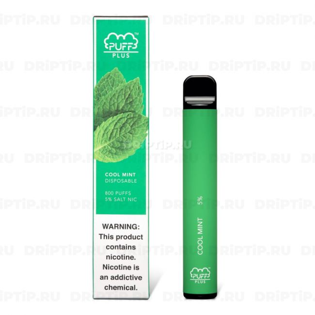 Одноразовая электронная сигарета Puff Bar Plus - Cool Mint Одноразовая электронная сигарета Puff Bar Plus - Cool Mint