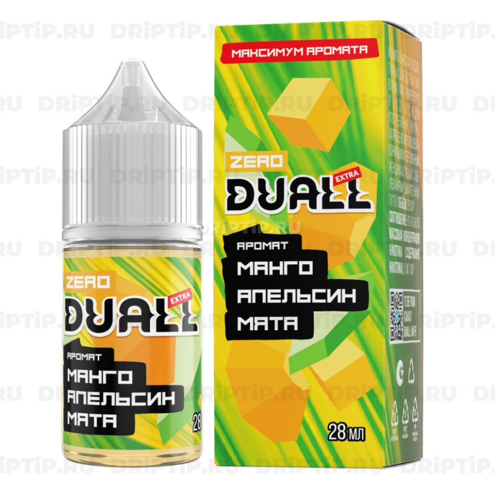Жидкость Duall Extra Zero - Манго апельсин и мята