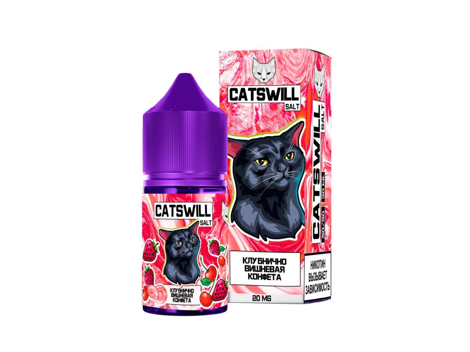 Жидкость Catswill Salt - Клубнично-Вишневая Конфета