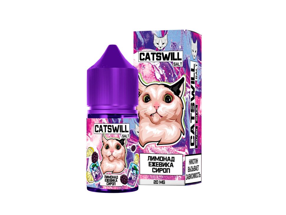 Жидкость Catswill Salt - Лимонад Ежевика Сироп