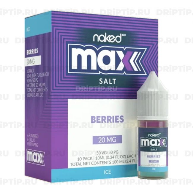 Жидкость Naked 100 Max Salt - Ice Berries Жидкость Naked 100 Max Salt - Ice Berries