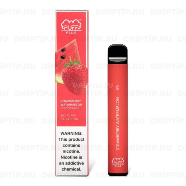 Одноразовая электронная сигарета Puff Bar Plus - Strawberry Watermelon Одноразовая электронная сигарета Puff Bar Plus - Strawberry Watermelon