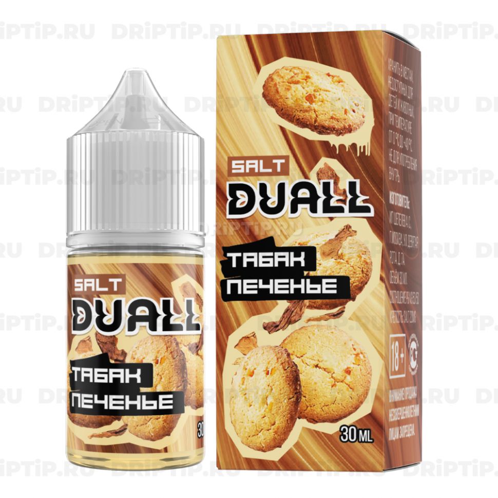 Жидкость Duall Salt - Табак Печенье