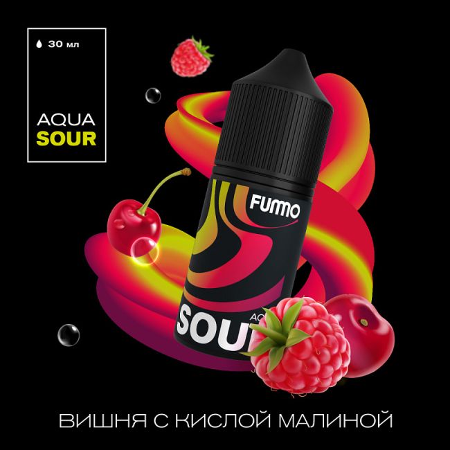 Жидкость Fummo Aqua Sour Salt - Вишня с Кислой Малиной 