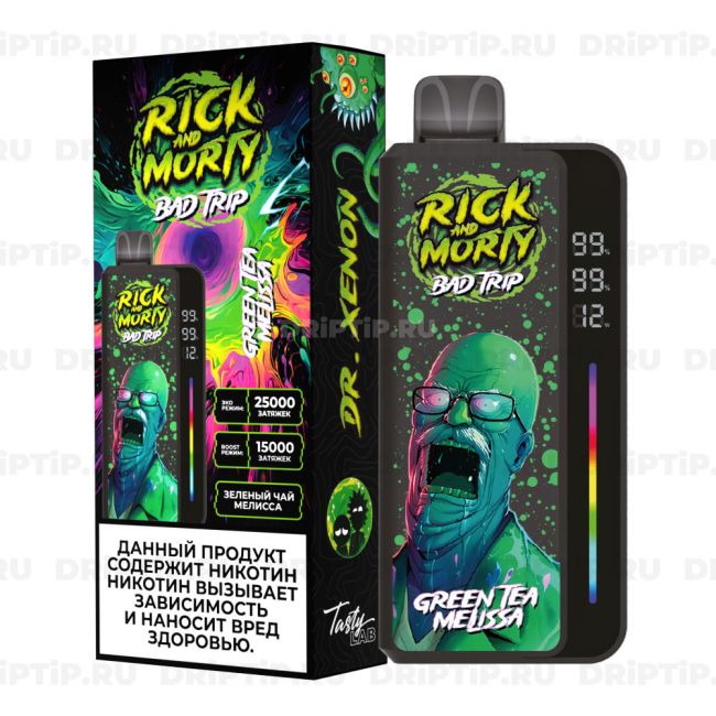 Rick and Morty Bad Trip 25000 - Зелёный Чай с Мелисой Rick and Morty Bad Trip 25000 - Зелёный Чай с Мелисой