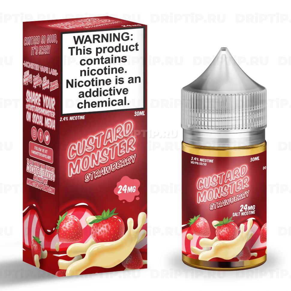 Жидкость Custard Monster Salt - Strawberry
